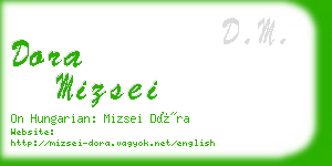 dora mizsei business card
